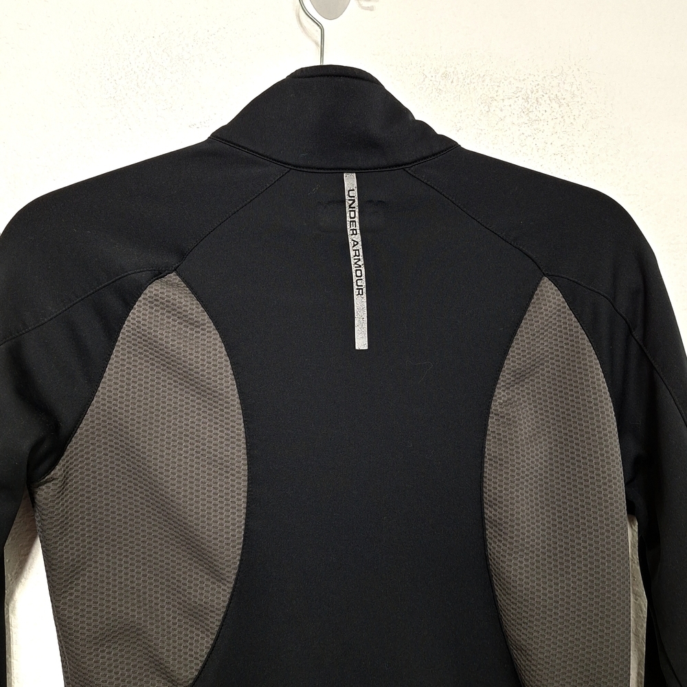 Under Armour Women’s ATM Black Gray Semi Fitted Half Zip Outdoor Jacket Size S - Picture 6 of 11